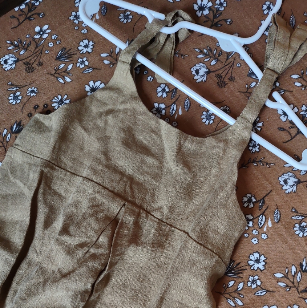 The top tie linen overalls NWT - Picture 6 of 7